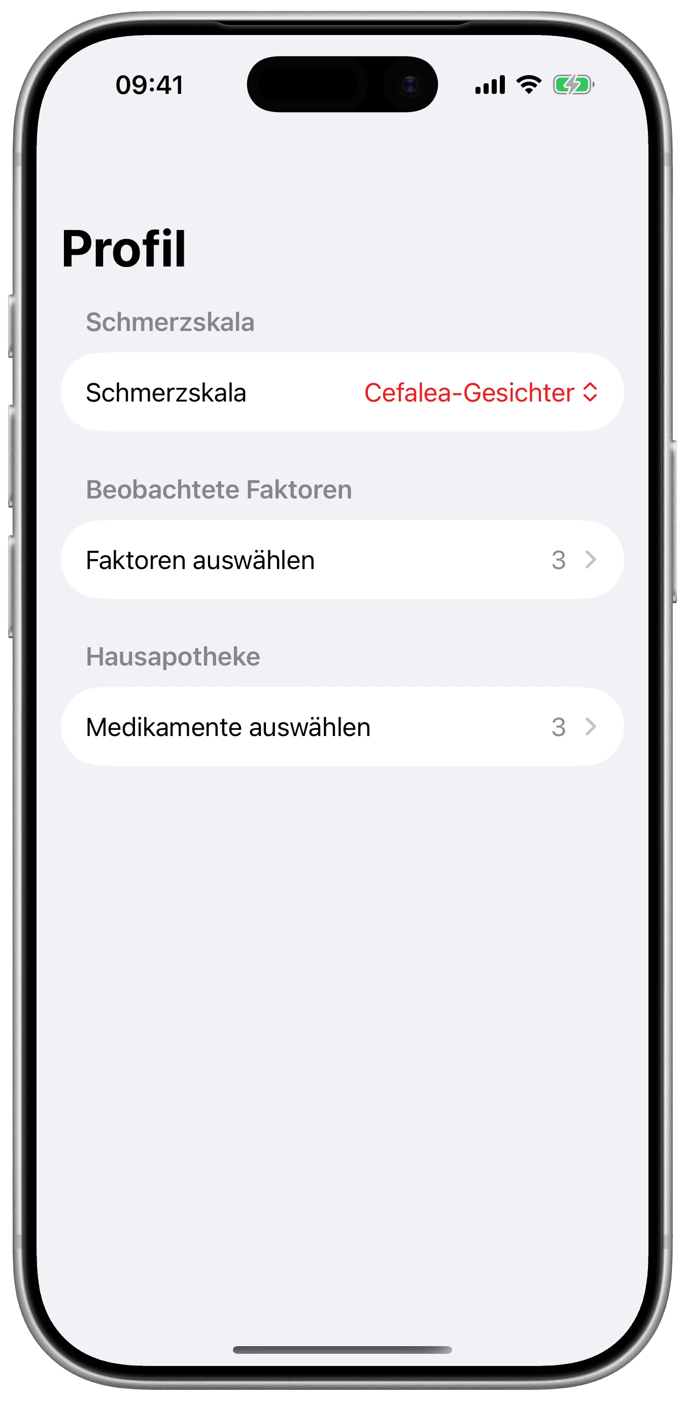 Deine Vorgaben, ohne Wiederholung in Cefalea für iPhone