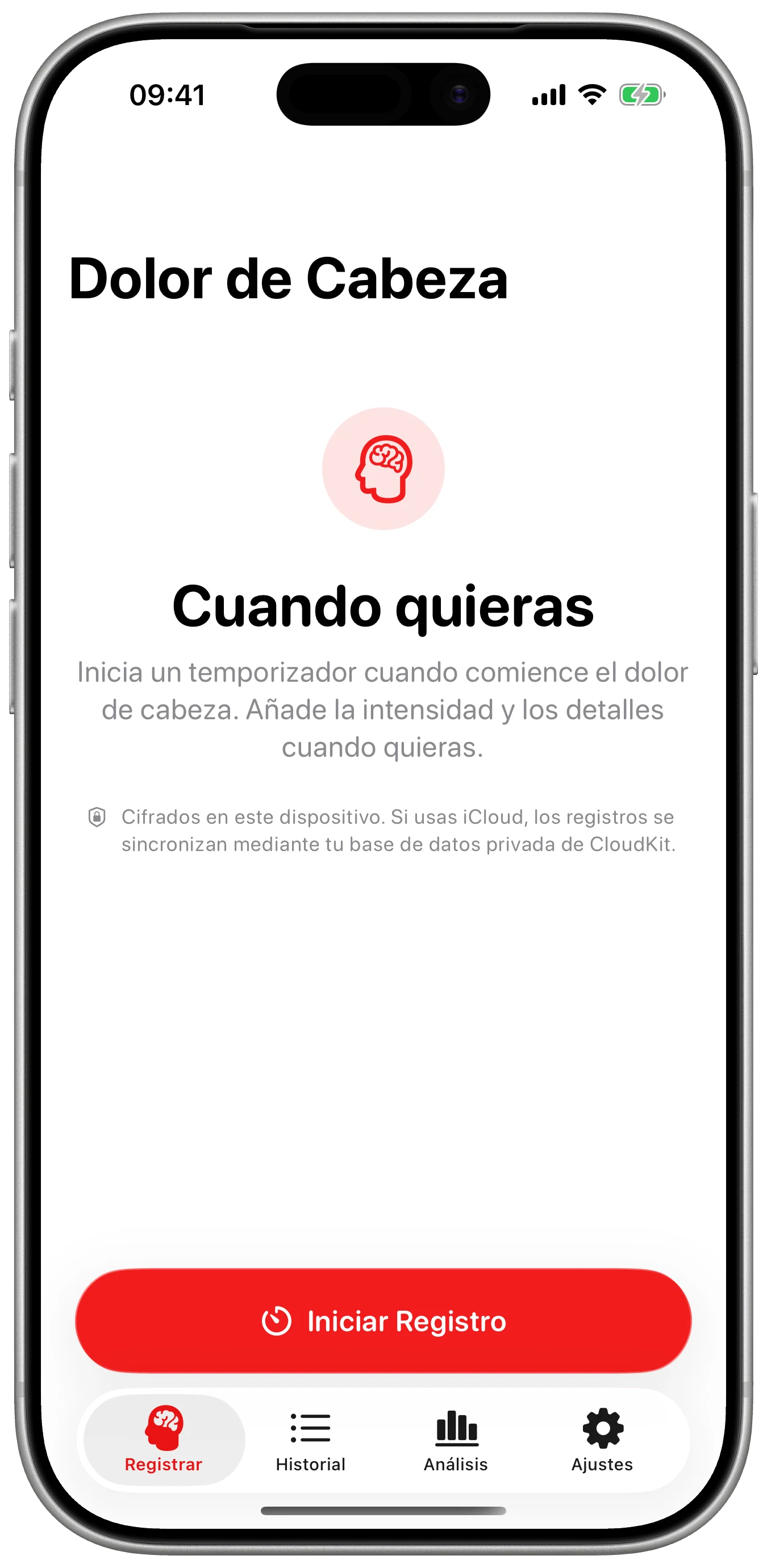 Listo cuando empieza en Cefalea para iPhone