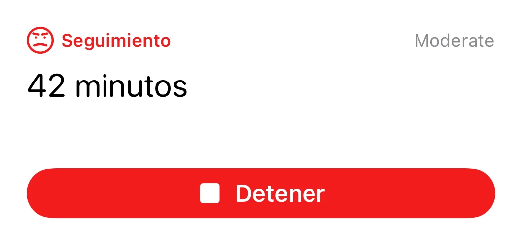 Un widget interactivo en la pantalla de inicio en Cefalea para iPhone