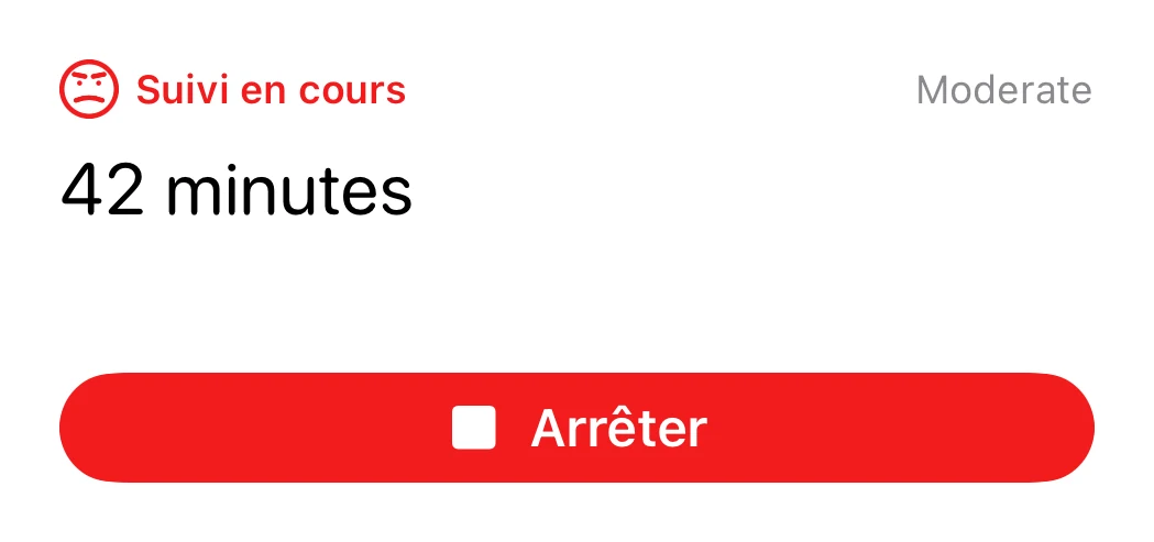 Un widget interactif sur l’écran d’accueil dans Cefalea pour iPhone